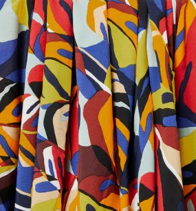 Coupon 3 m en crêpe de viscose - IMPRIME MULTICOLORE